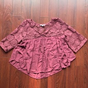 American Eagle mauve blouse